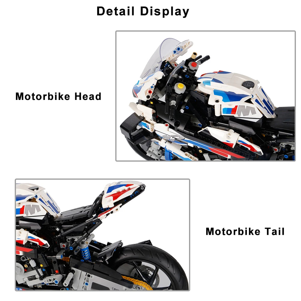 BMW M-series Motorcycle Building Blocks Model